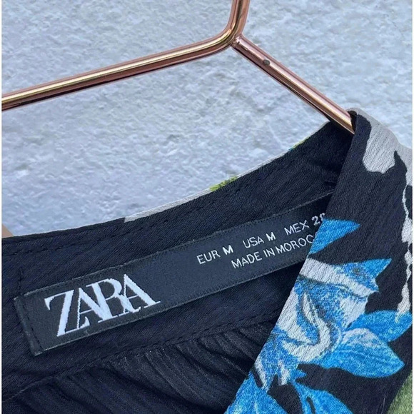 Zara Womens Elegant Floral Print Long Flowy Stylish Jumpsuit Multicolor Sz M - Picture 6 of 11